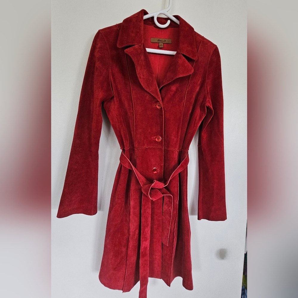 Leather jacket/coat/blazer red small